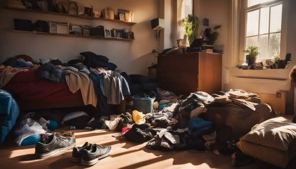 Bedroom decluttering