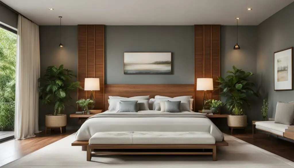 feng shui bedroom with symmetrical design