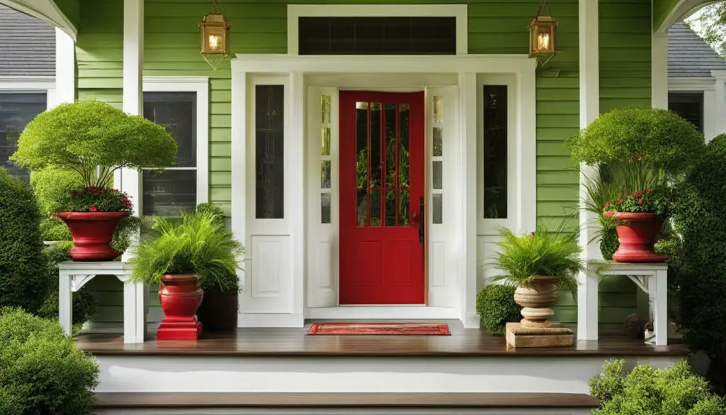 feng shui front door color for porch