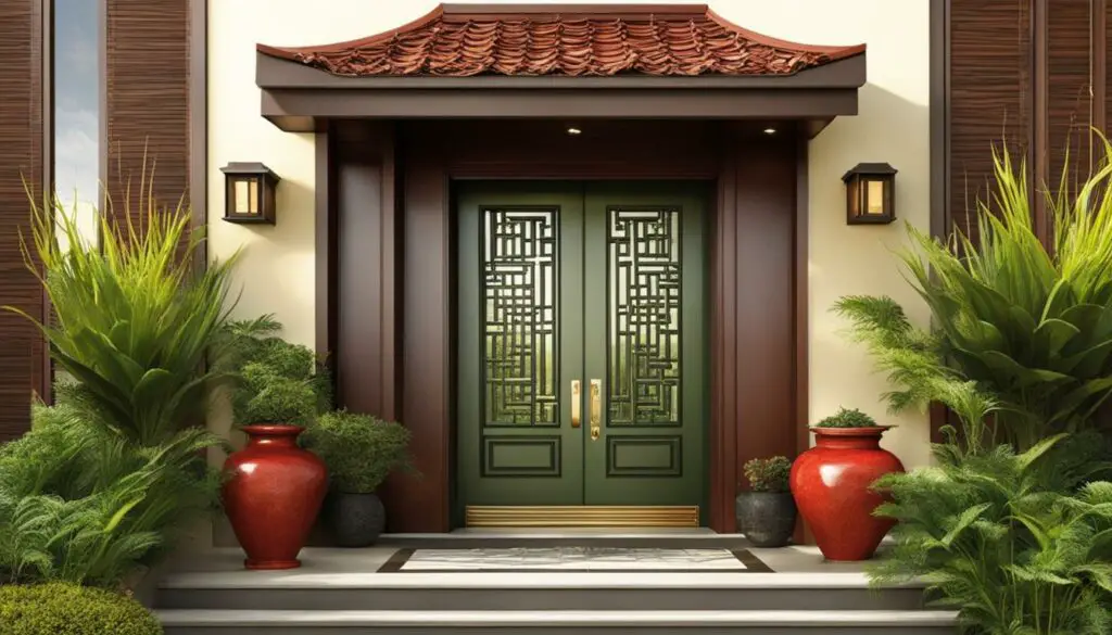 feng shui front door colors