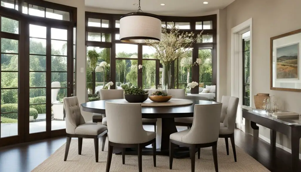 feng shui mirror placement in dining area