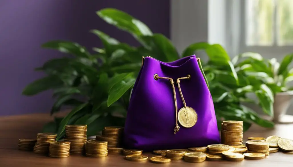 feng shui purple bag for abundance