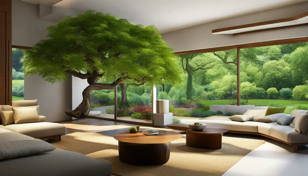 feng shui tree placement image