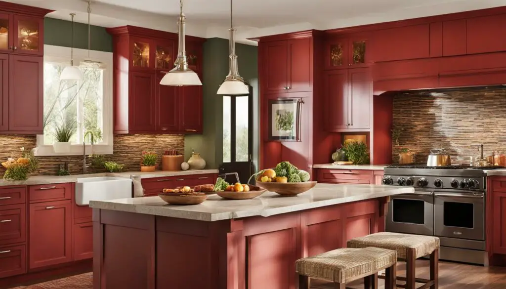 kitchen design with harmonizing colors
