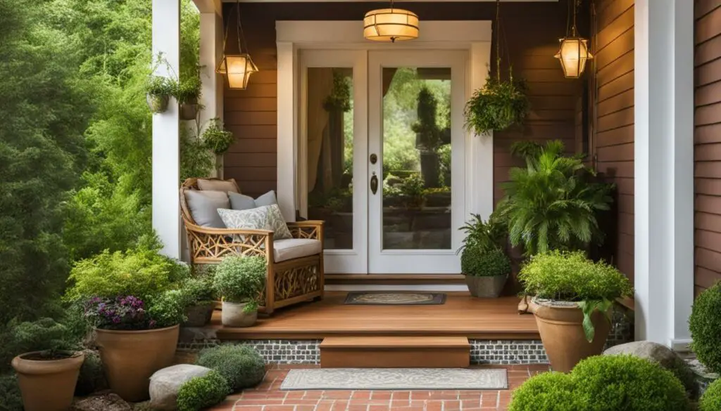 optimizing feng shui layout of front porch