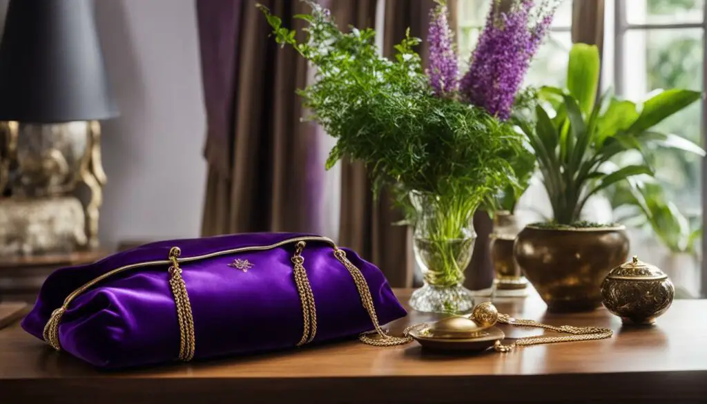 purple bag for attracting money energy