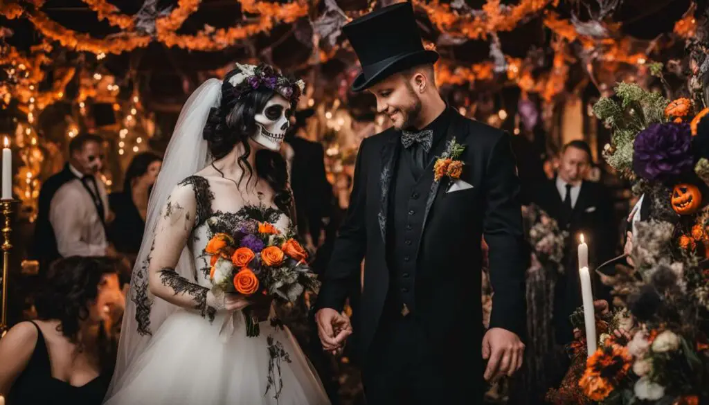 Halloween wedding surprises