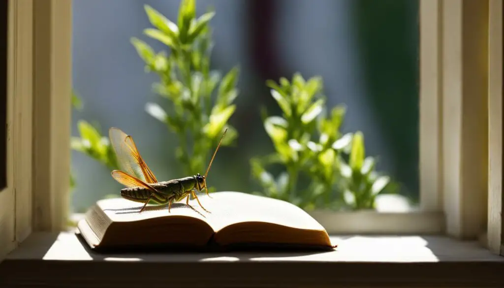 spiritual meaning of a grasshopper in your house