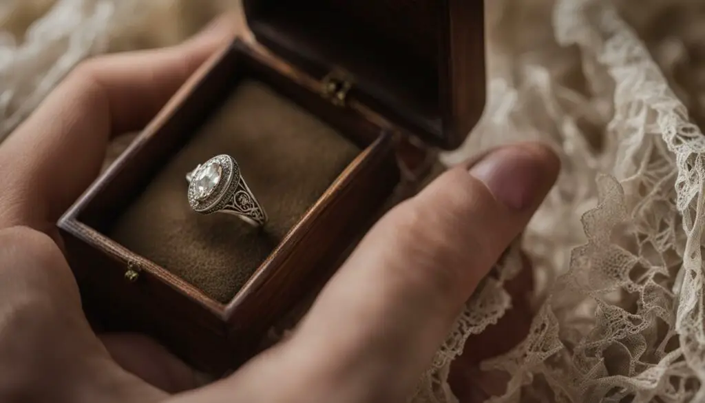 wearing grandmother's wedding ring