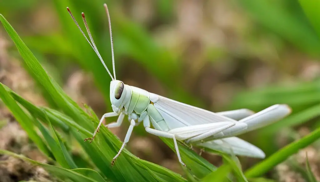 white grasshopper