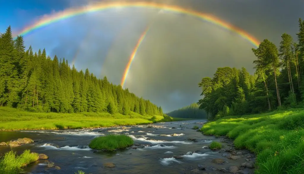 double rainbow brings good luck and prosperity