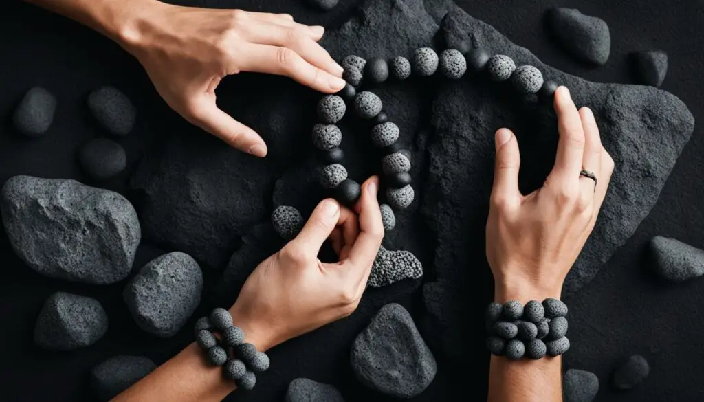 lava rock bracelets image
