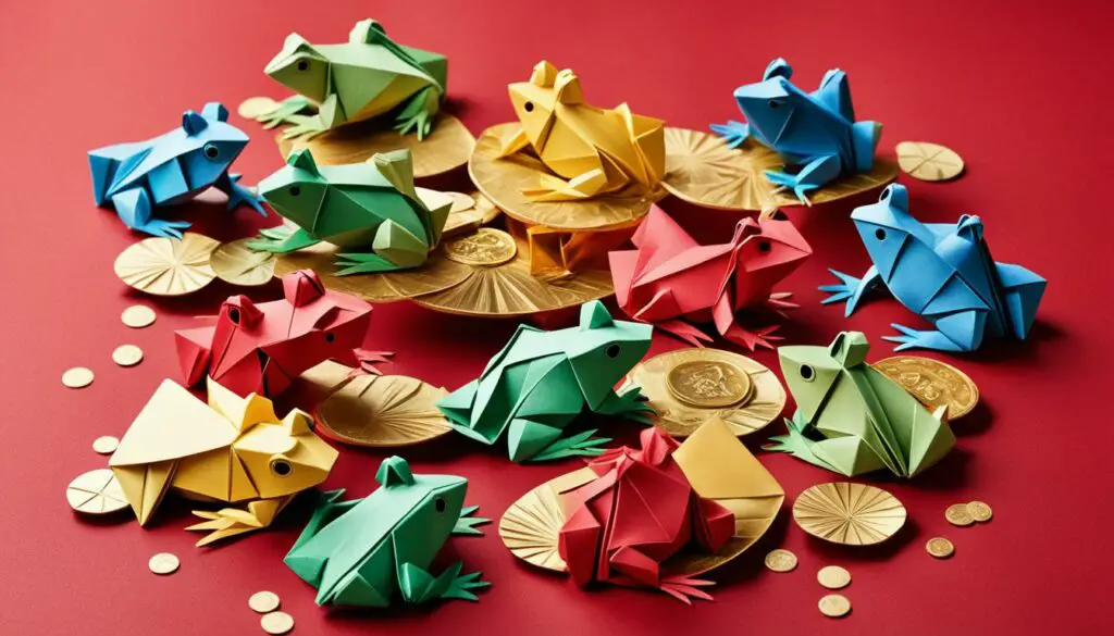 origami frogs and wealth in Japanese superstition