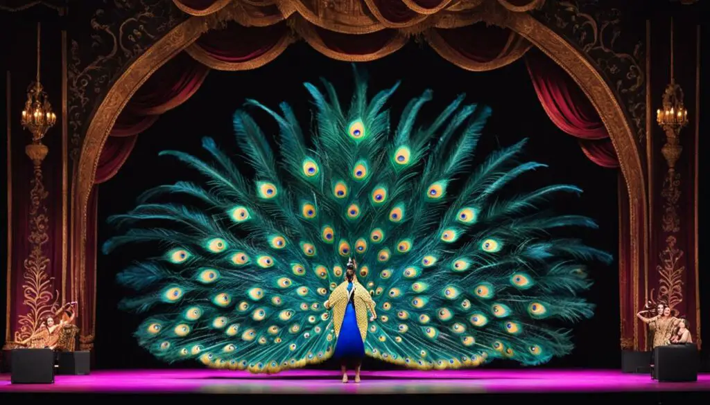 peacock feathers in theatre superstitions